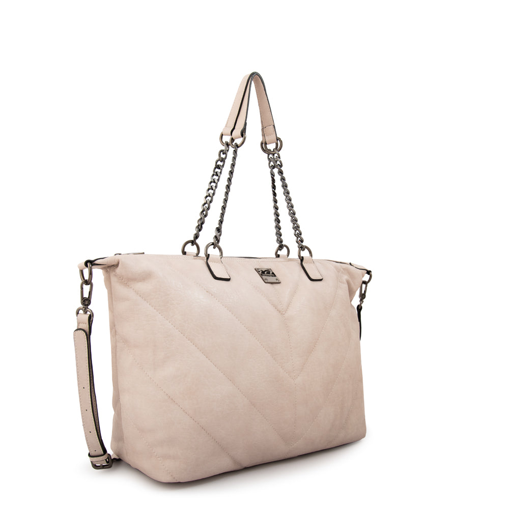 Cartera Dos Asas Onix Blanco Crudo