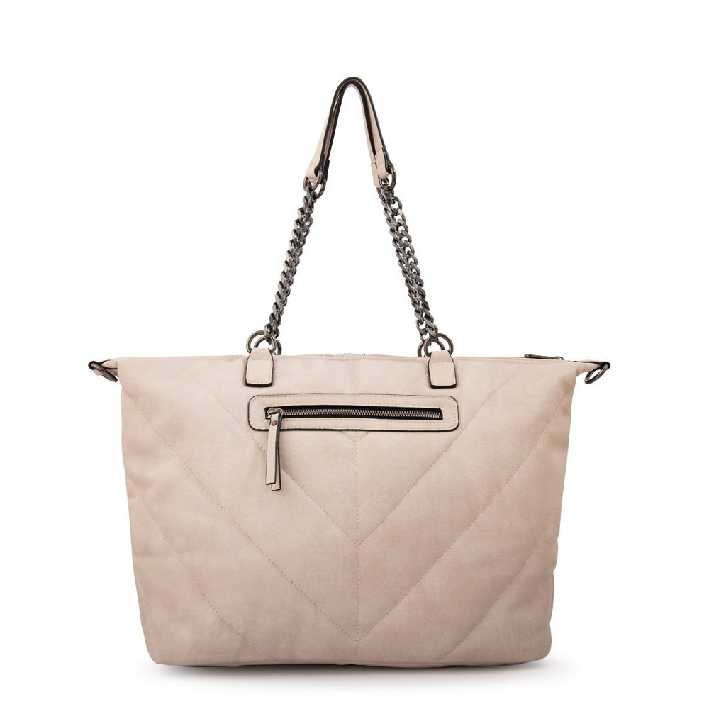Cartera Dos Asas Onix Blanco Crudo