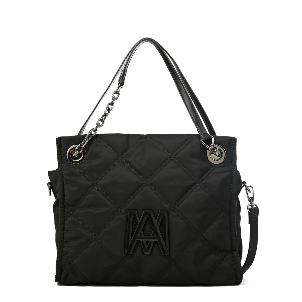 Cartera Dos Asas Lexi Nylon Negro