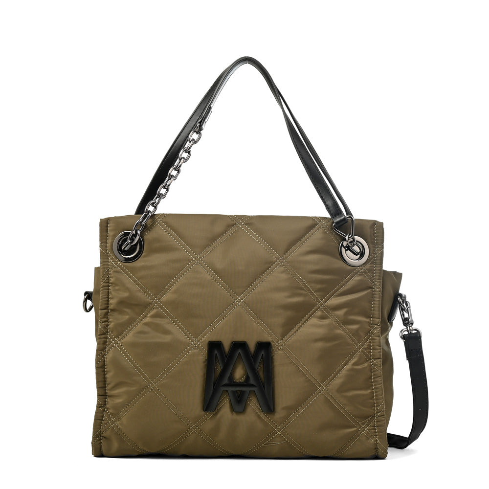 Cartera Dos Asas Lexi Verde Oliva