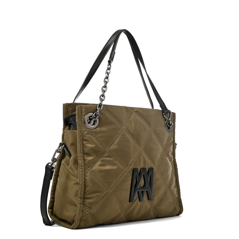 Cartera Dos Asas Lexi Verde Oliva