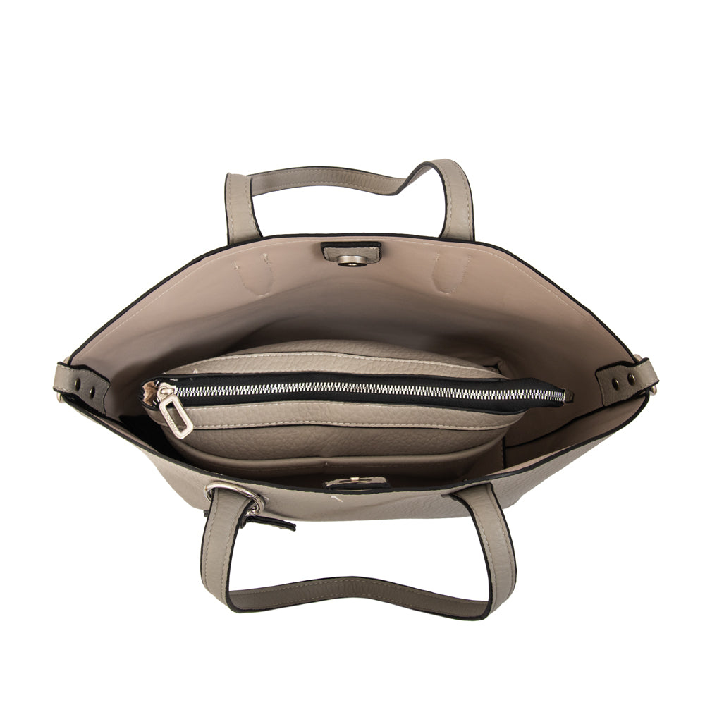 Cartera Dos Asas Monique Gris