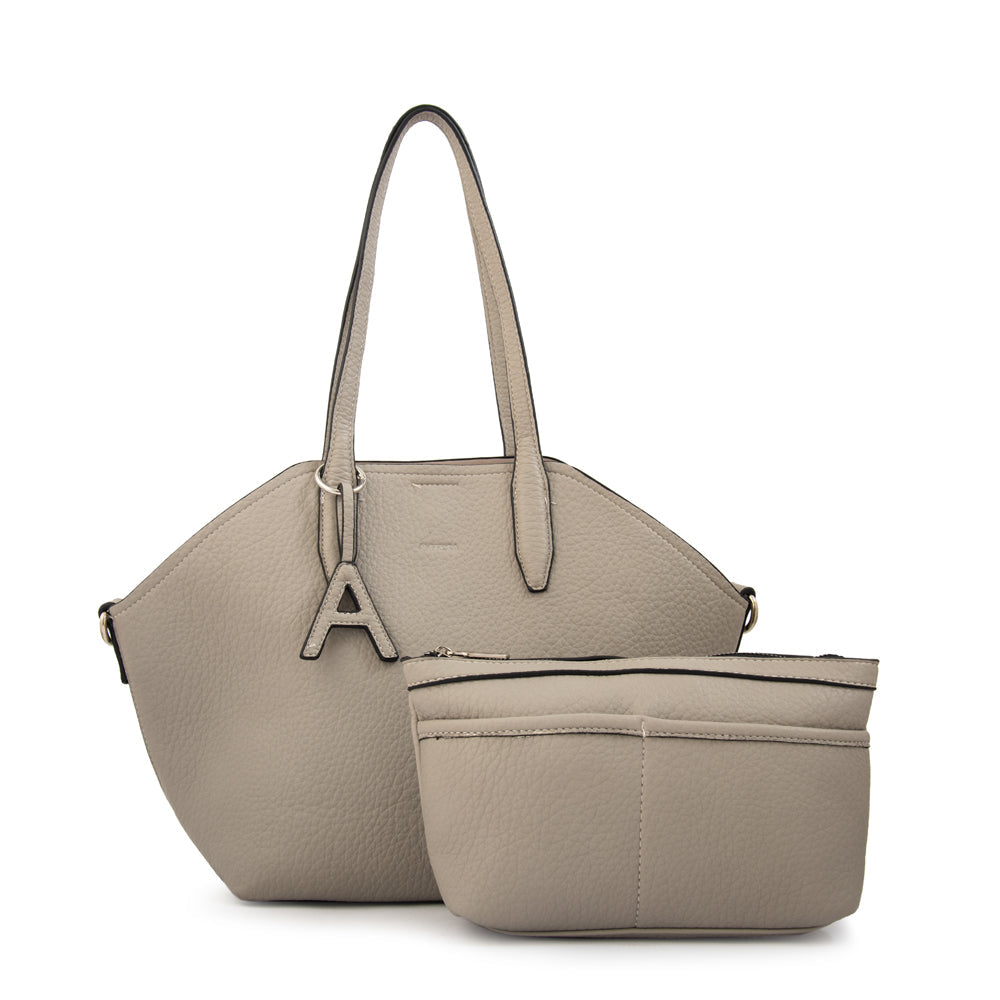 Cartera Dos Asas Monique Gris