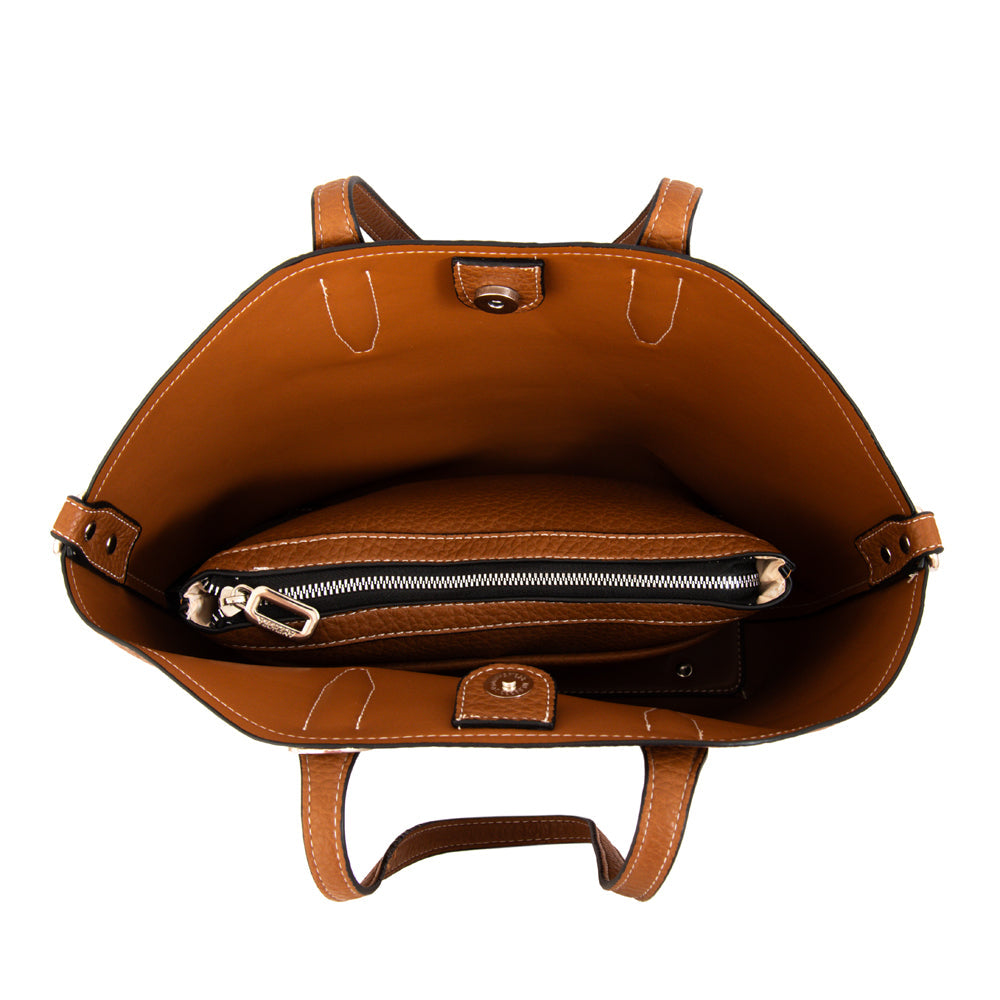 Cartera Dos Asas Monique Café
