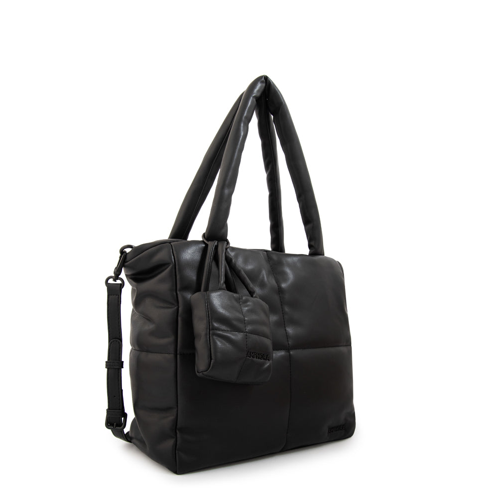 Cartera Dos Asas Guyana Liso Negro