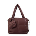 Cartera Dos Asas Guyana Liso Burdeo