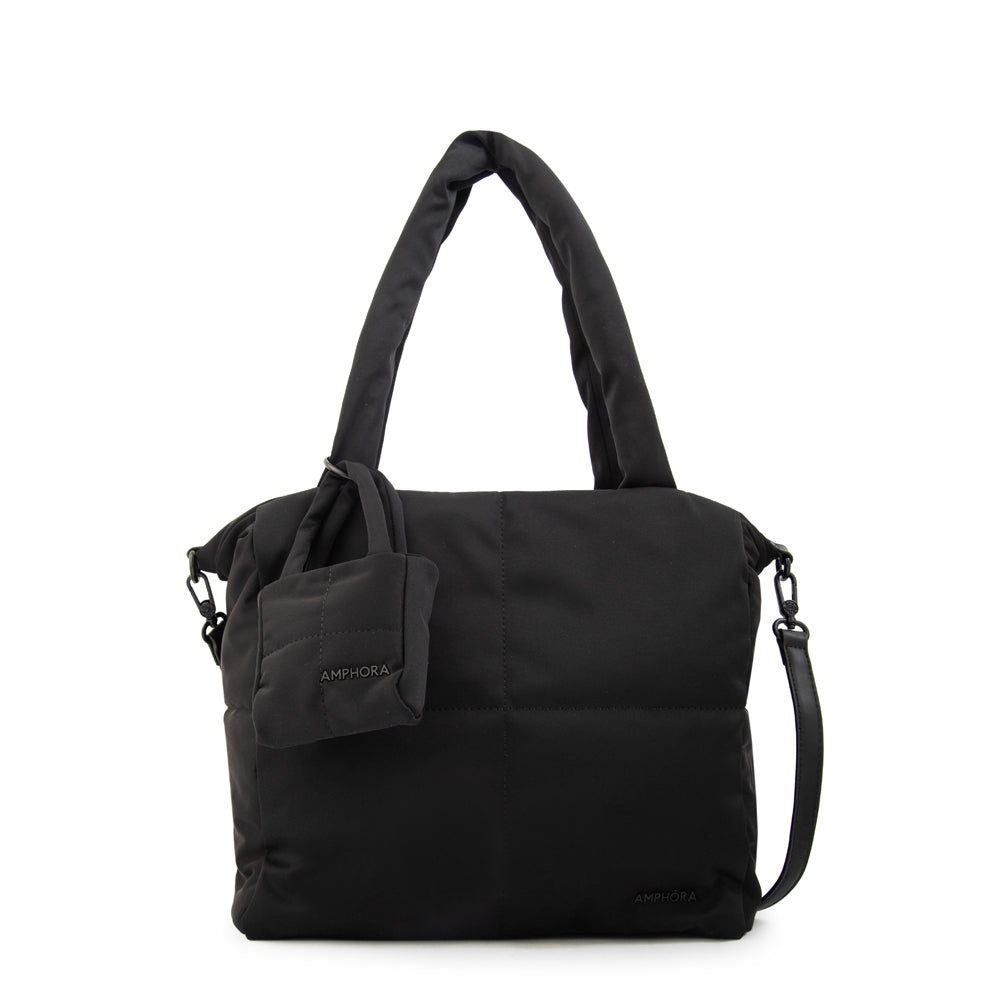 Cartera Dos Asas Guyana Nylon Negro