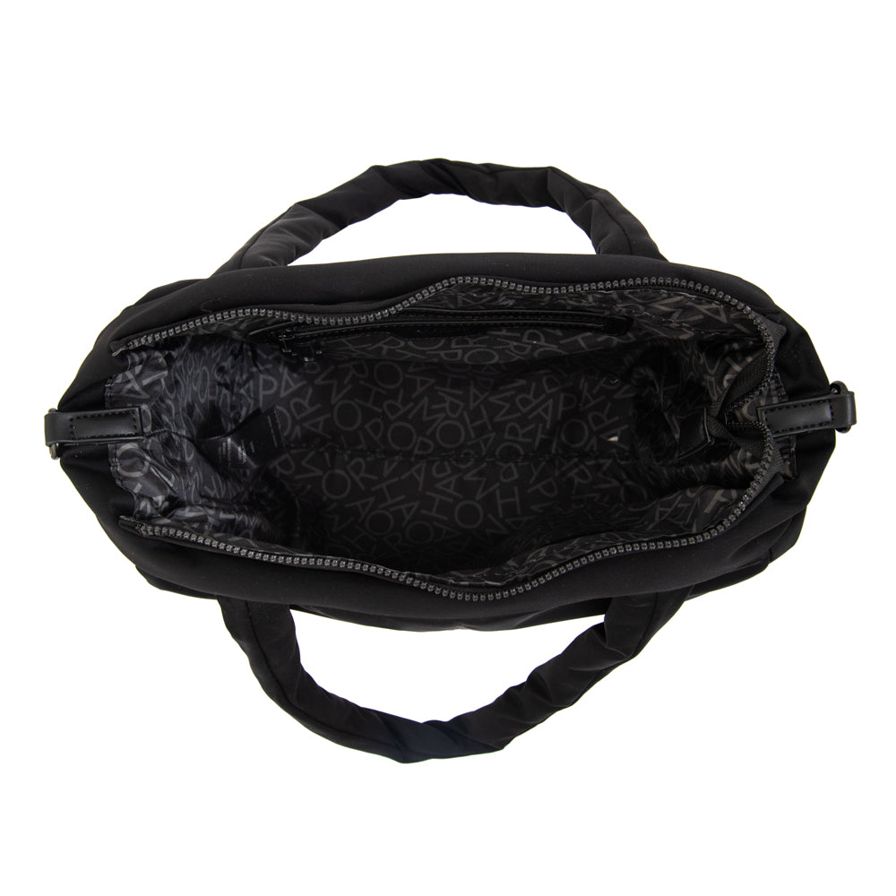 Cartera Dos Asas Guyana Nylon Negro