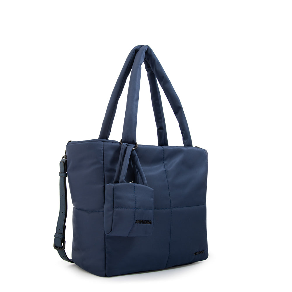 Cartera Dos Asas Guyana Nylon Azul Oscuro