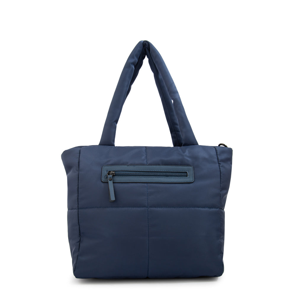 Cartera Dos Asas Guyana Nylon Azul Oscuro