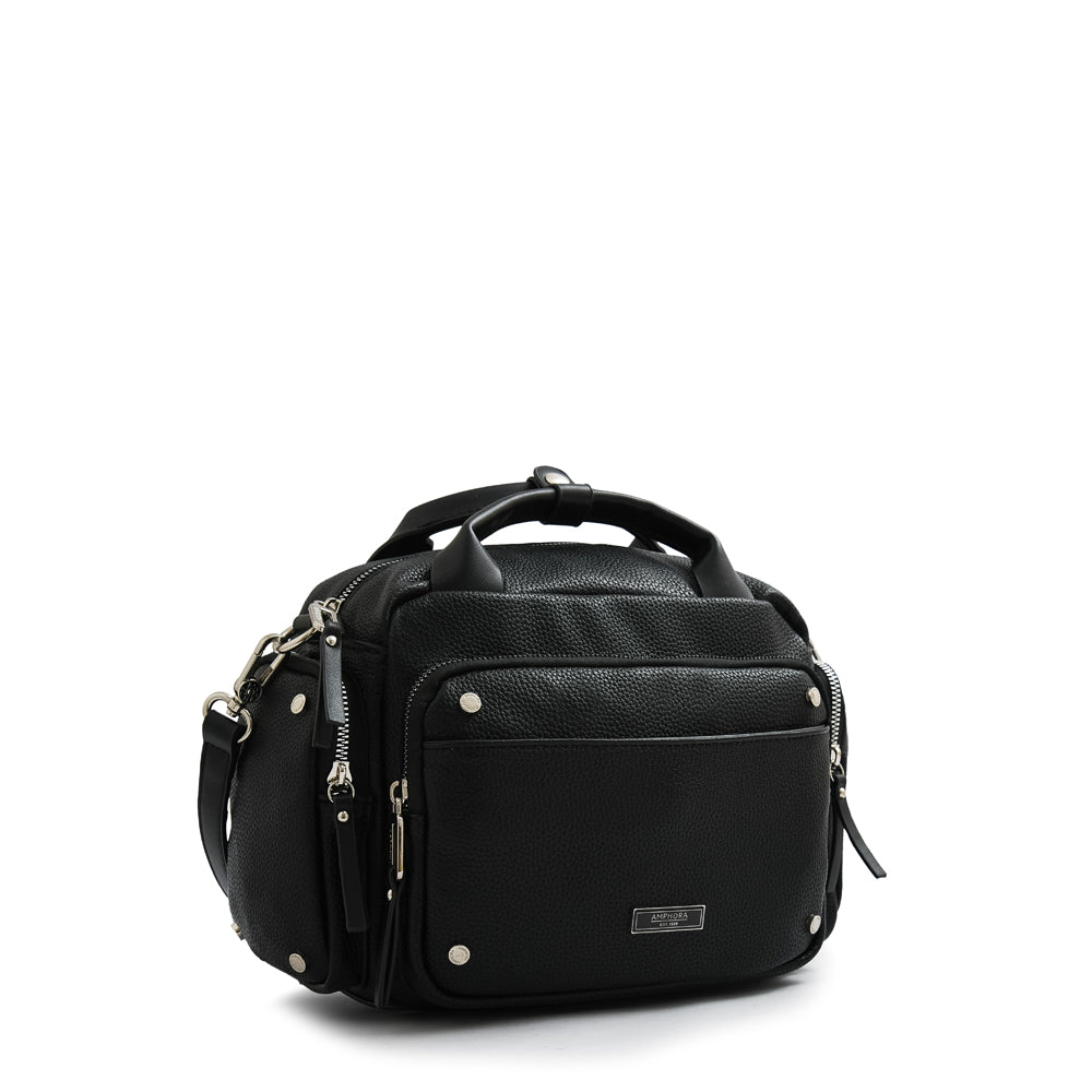 Crossbody Sabrina Granulado Negro
