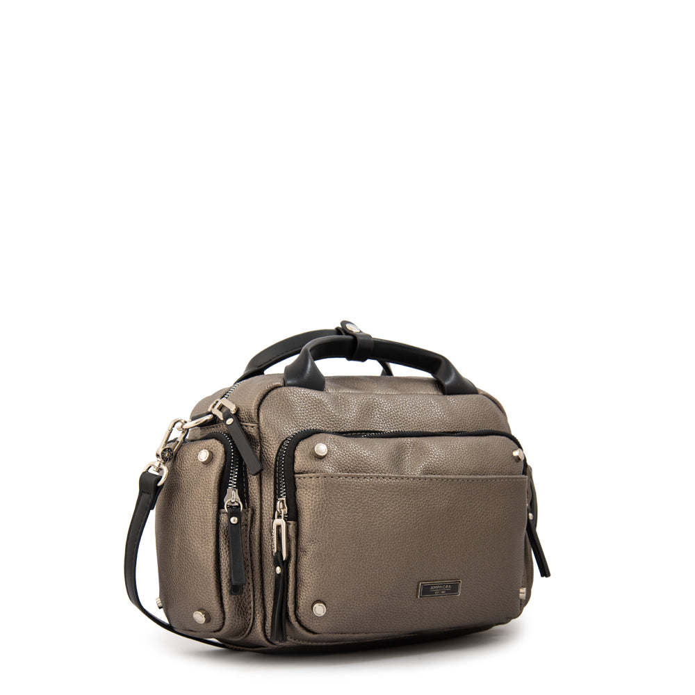 Crossbody Sabrina Plateado Oscuro