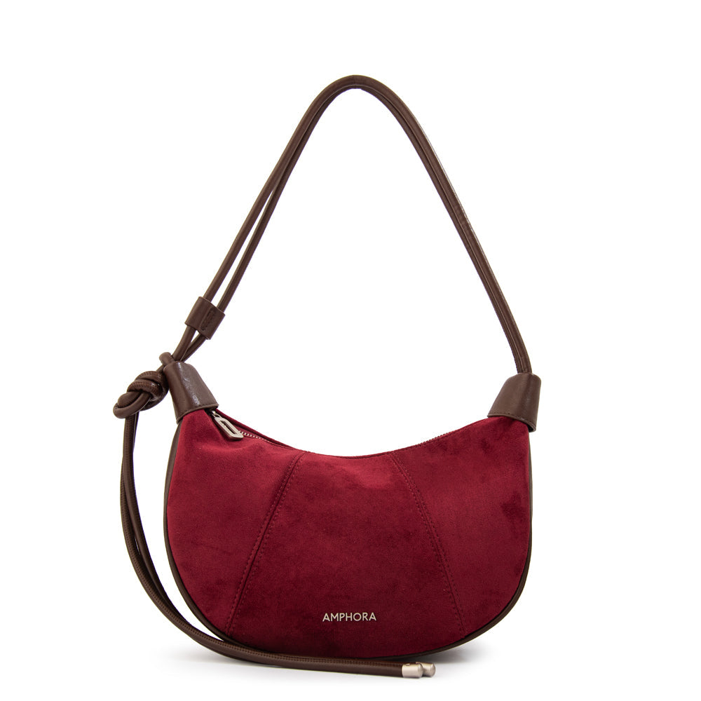 Cartera Oval Cintia Rojo Oscuro