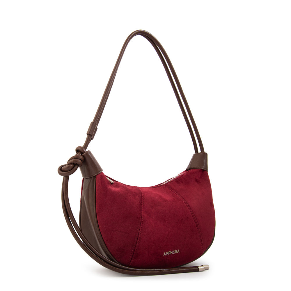 Cartera Oval Cintia Rojo Oscuro