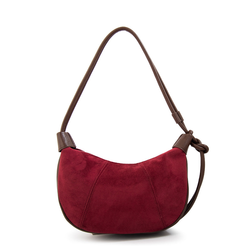 Cartera Oval Cintia Rojo Oscuro