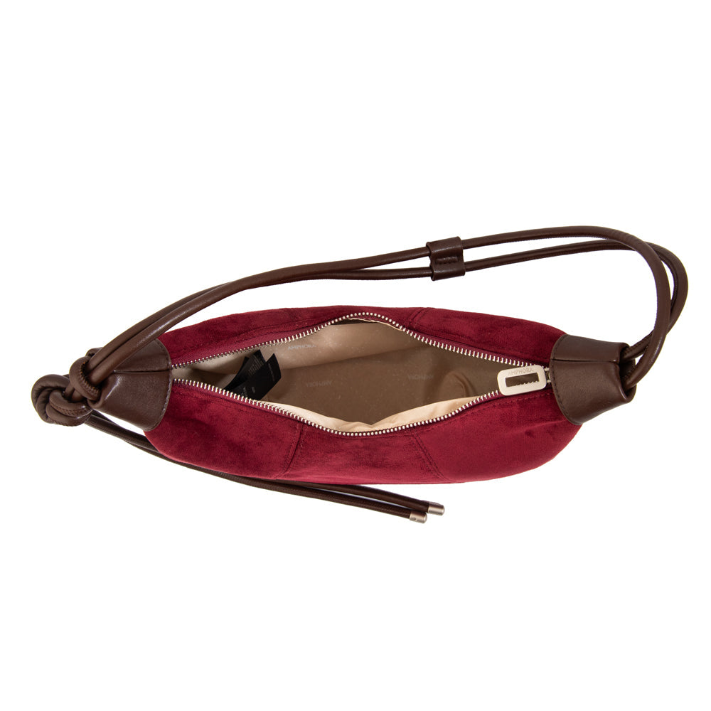 Cartera Oval Cintia Rojo Oscuro