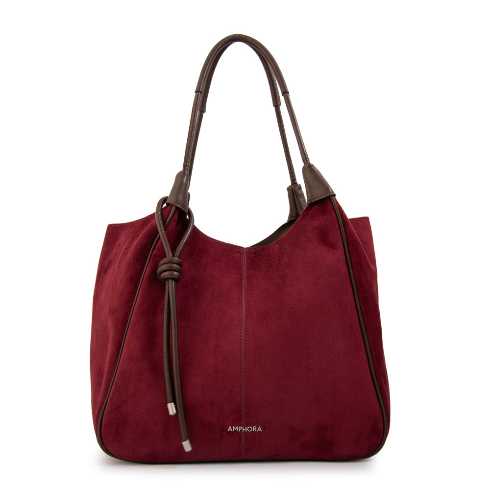 Cartera Dos Asas Cintia Rojo Oscuro