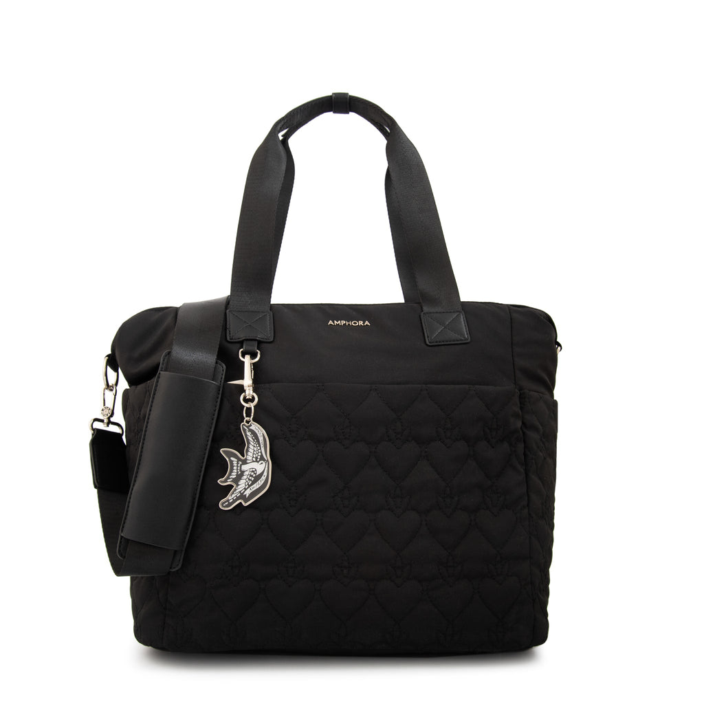 Cartera Dos Asas Porta Laptop Fabula Negro