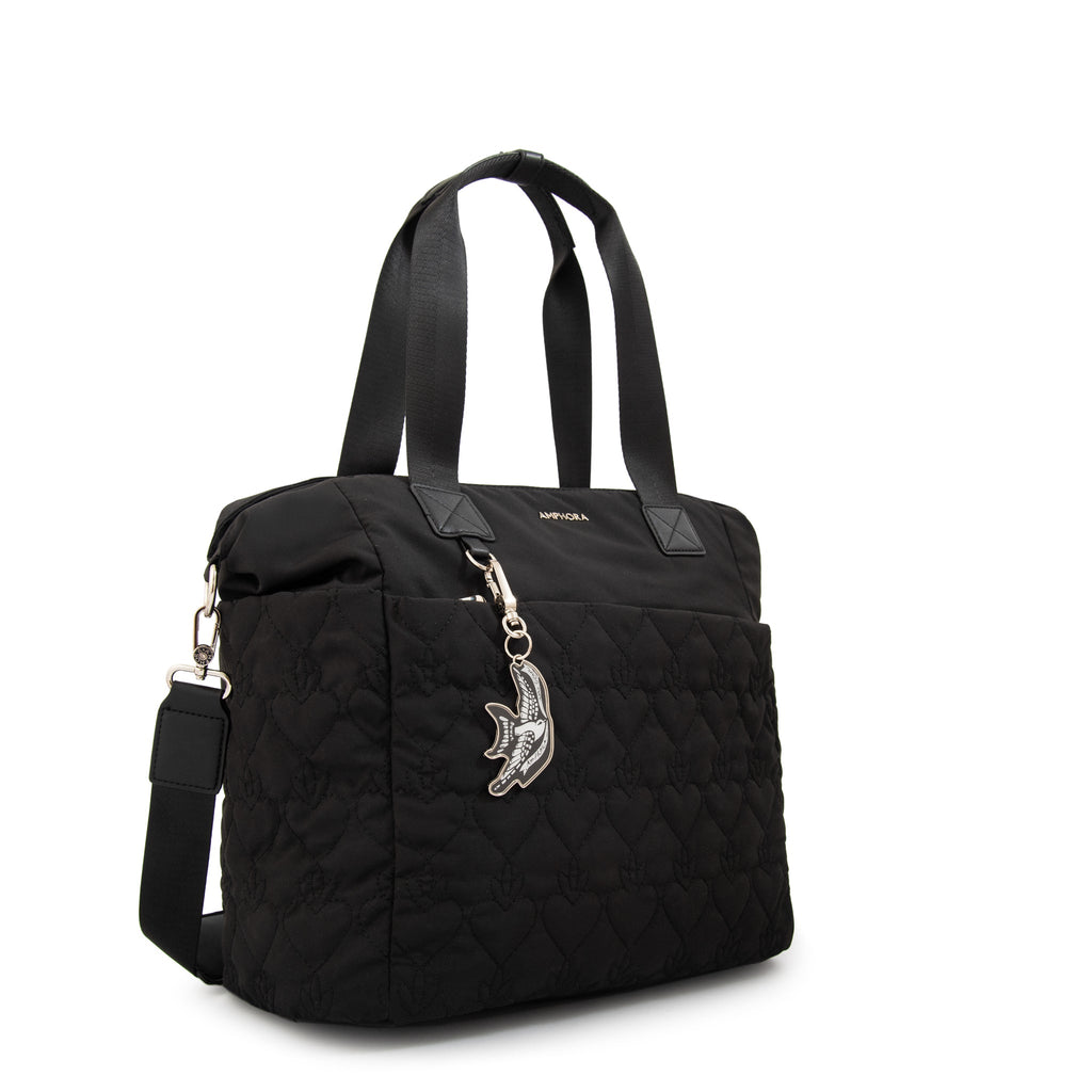 Cartera Dos Asas Porta Laptop Fabula Negro