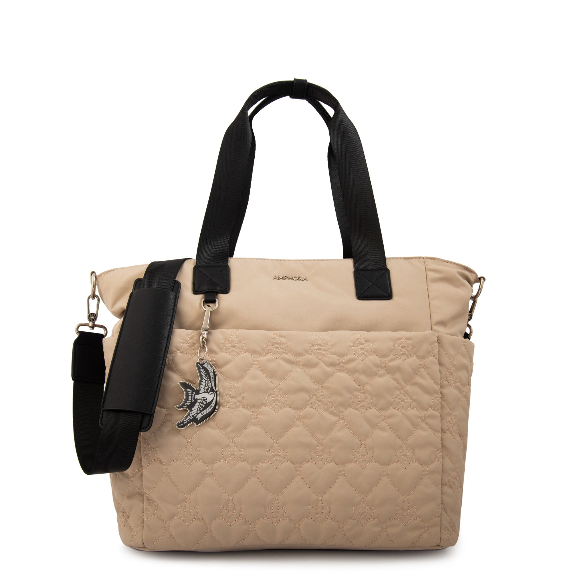 Cartera Dos Asas Porta Laptop Fabula Beige