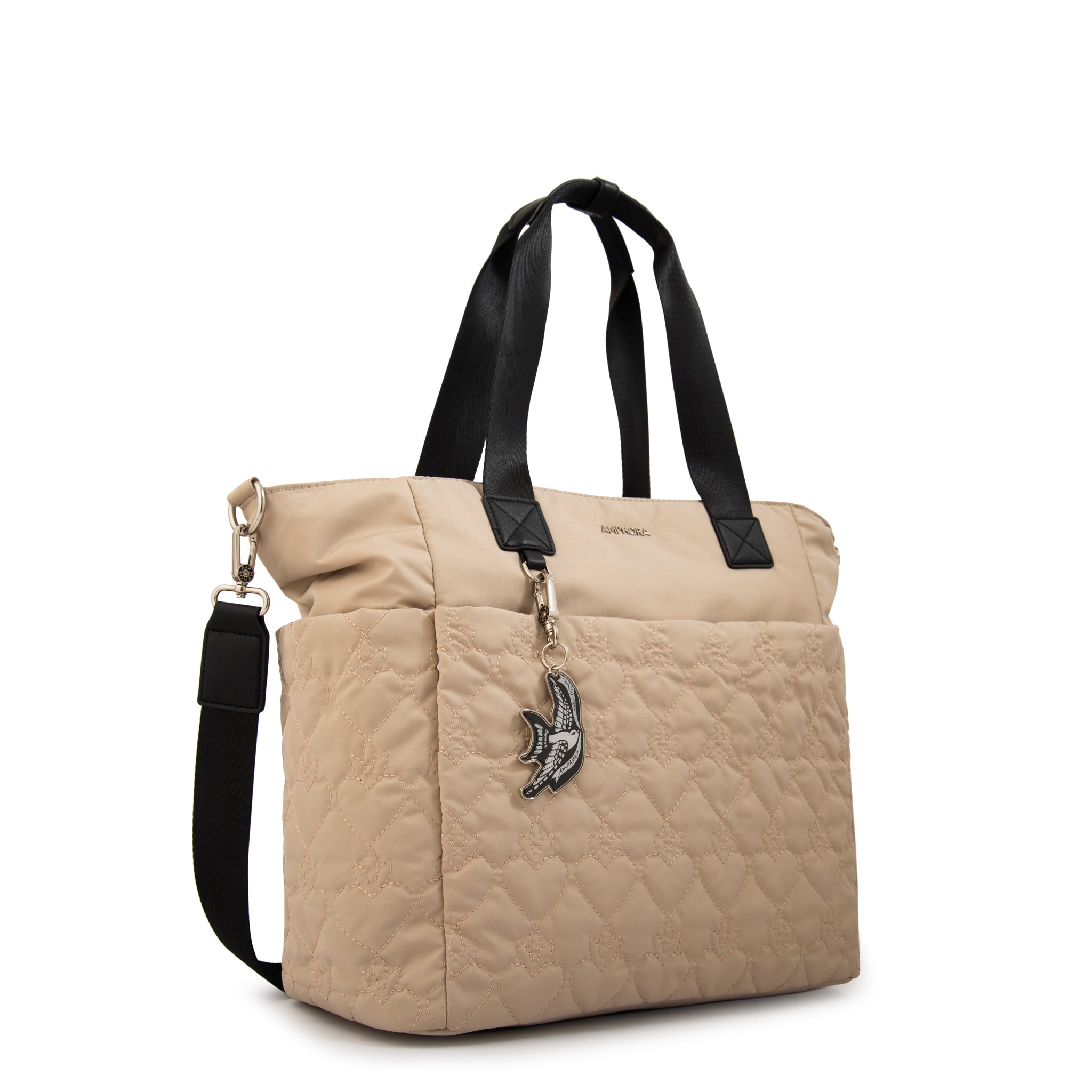 Cartera Dos Asas Porta Laptop Fabula Beige