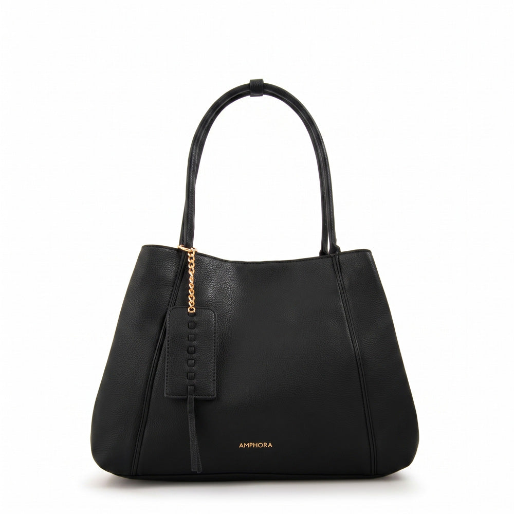 Cartera Dos Asas Nix Negro