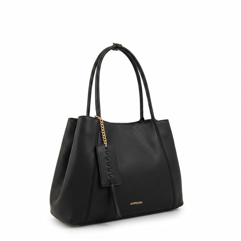 Cartera Dos Asas Nix Negro