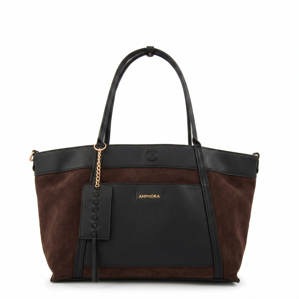 Cartera Dos Asas Nix Negro