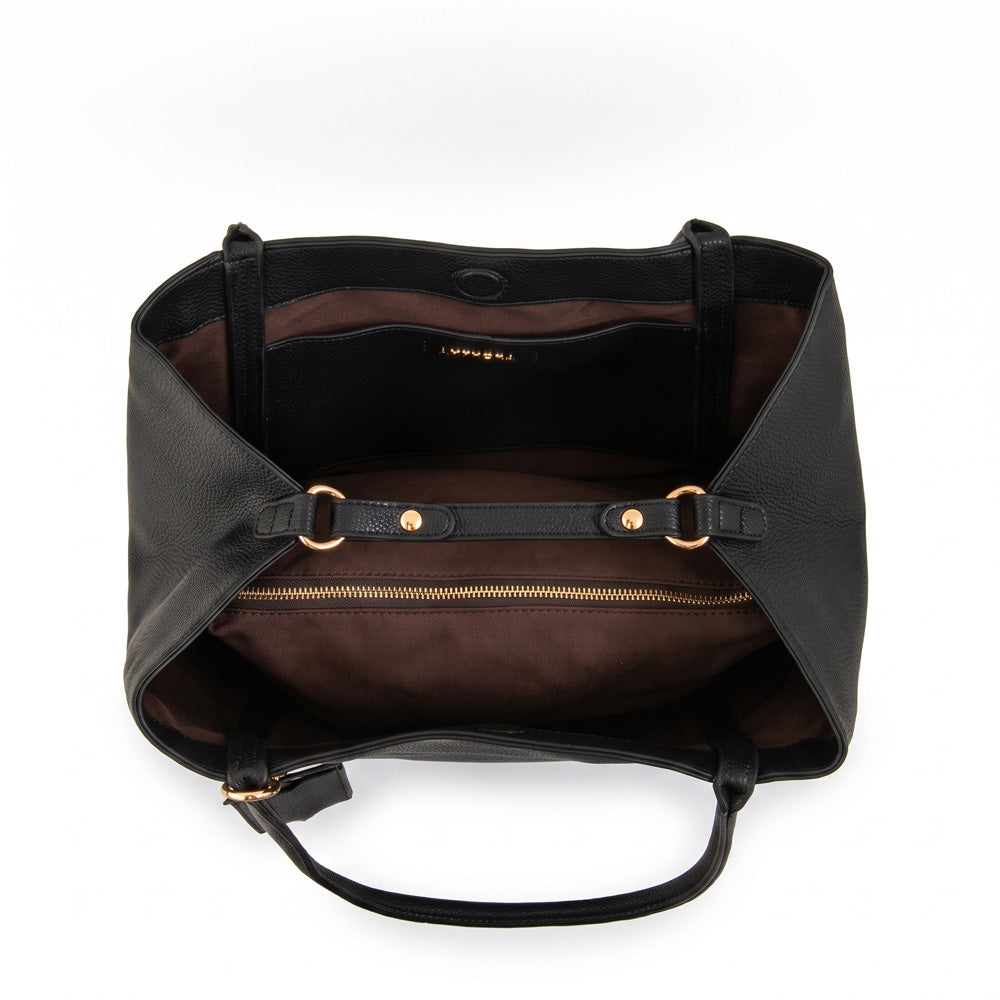 Cartera Dos Asas Nix Negro