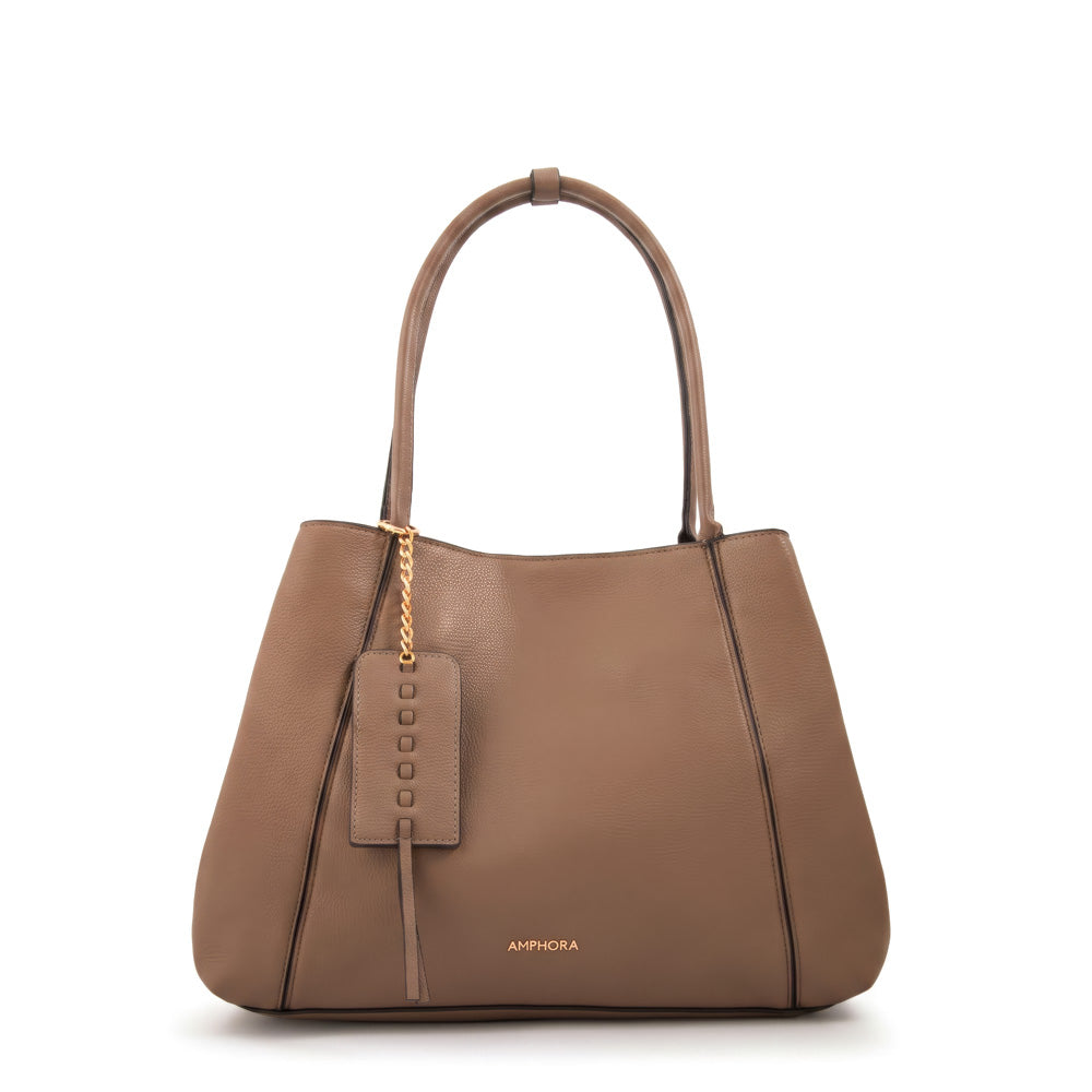 Cartera Dos Asas Nix Taupe