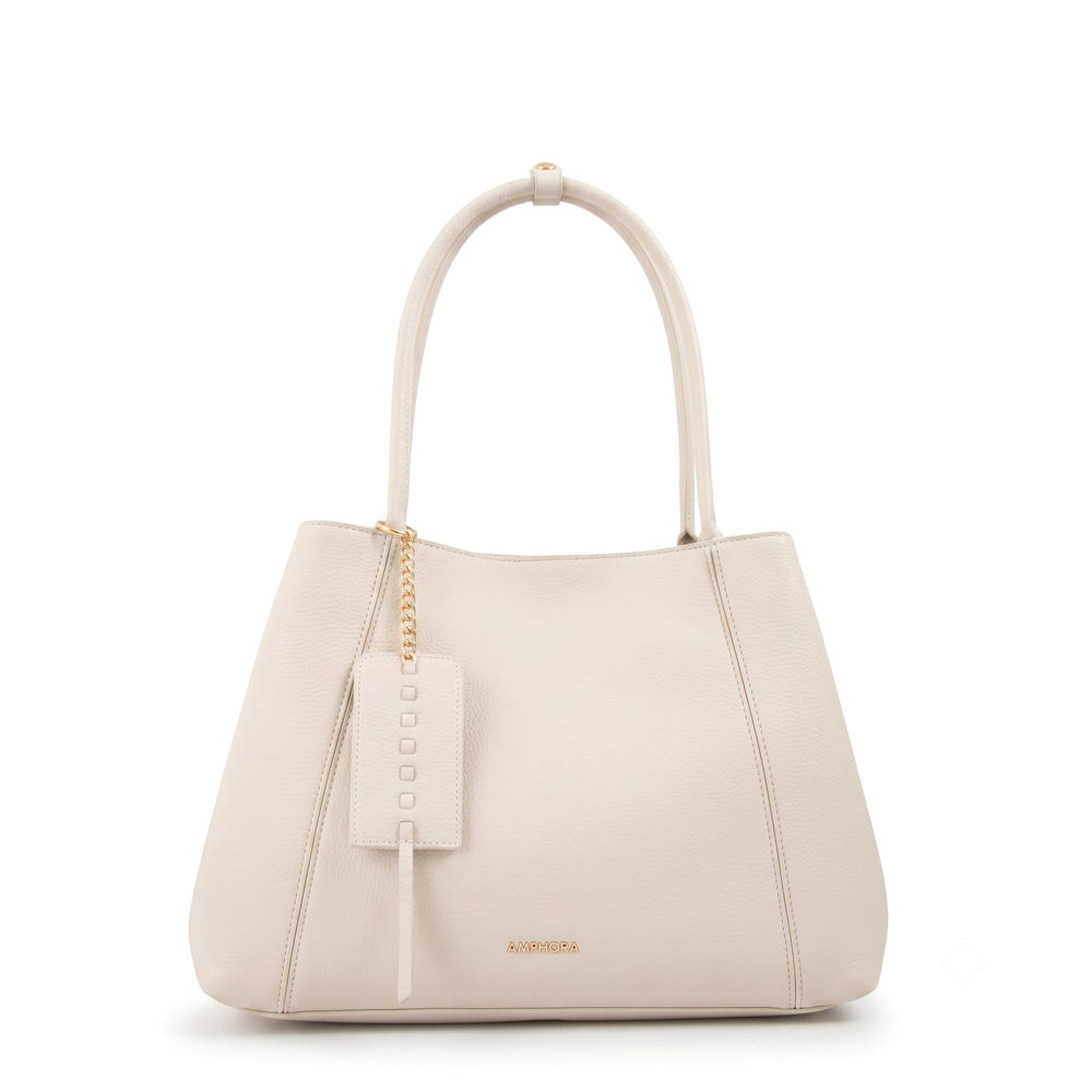 Cartera Dos Asas Nix Blanco Crudo
