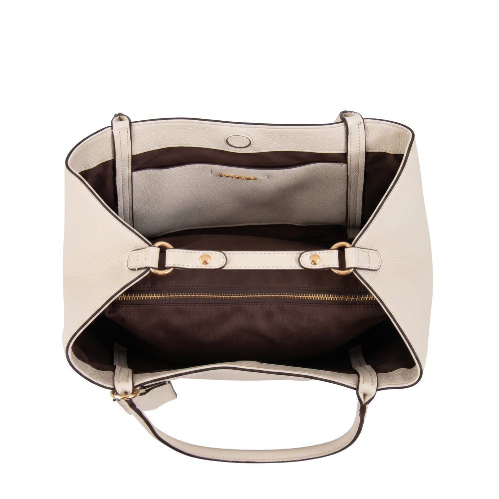 Cartera Dos Asas Nix Blanco Crudo