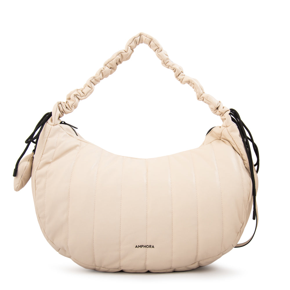Cartera Oval Adriana Blanco Crudo
