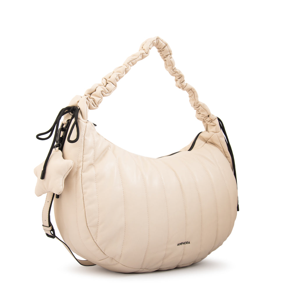Cartera Oval Adriana Blanco Crudo