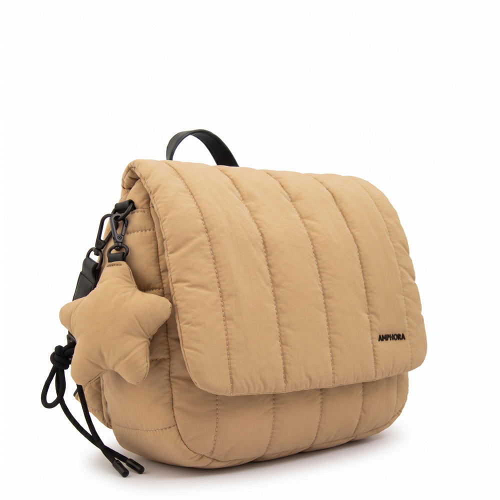 Mochila Adriana Nylon Beige