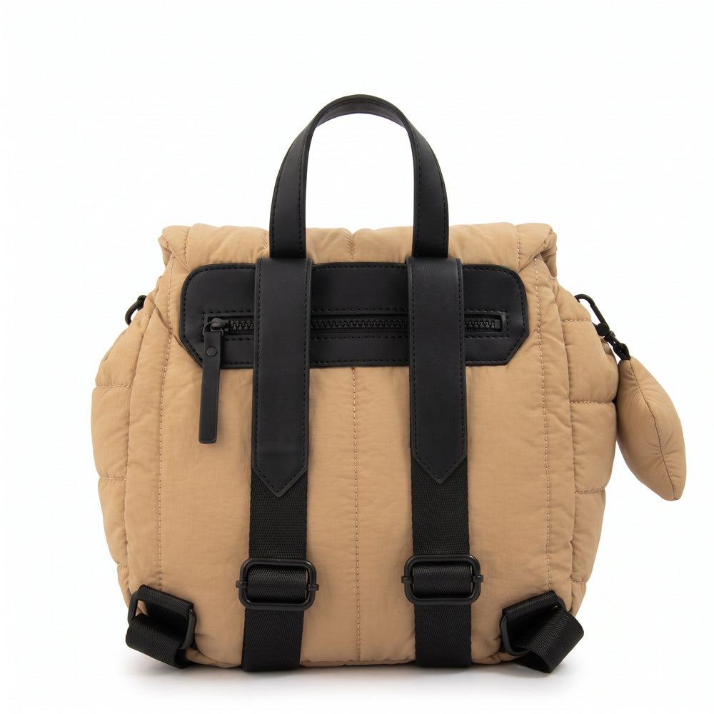 Mochila Adriana Nylon Beige