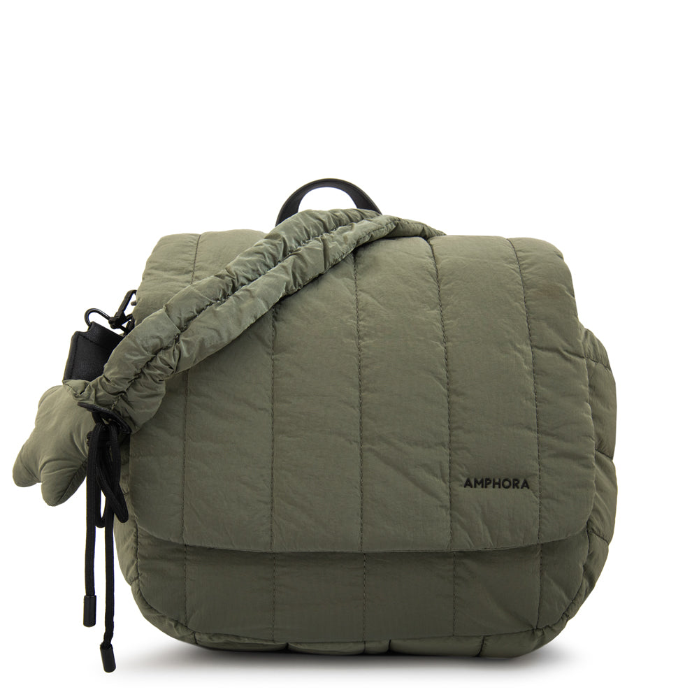 Mochila Adriana Nylon Verde Oliva