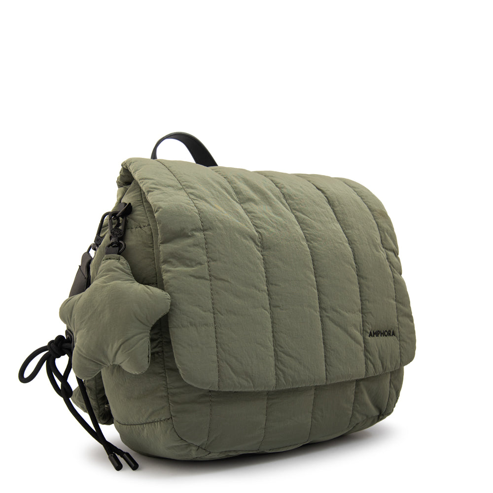 Mochila Adriana Nylon Verde Oliva
