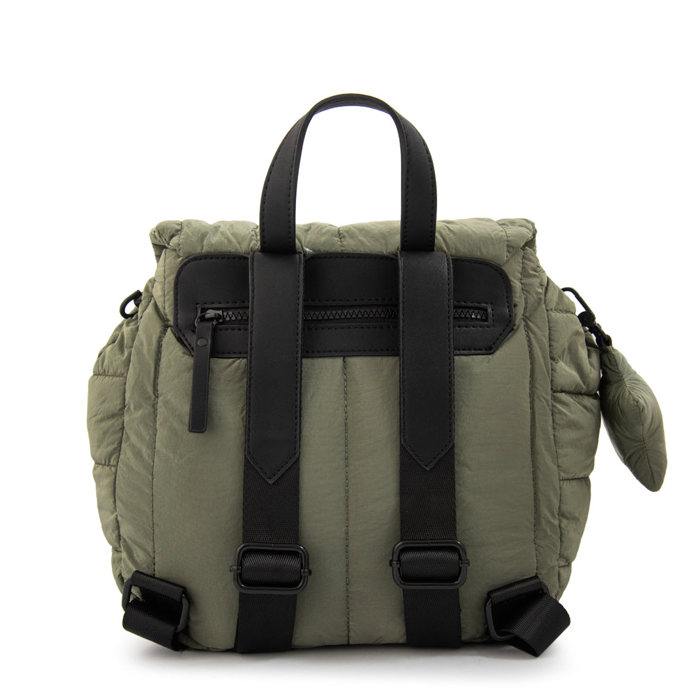 Mochila Adriana Nylon Verde Oliva