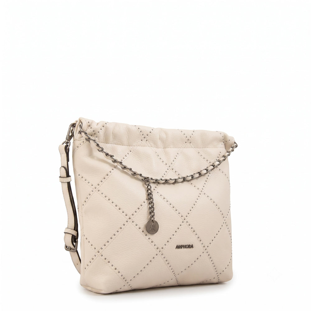 Cartera Dos Asas Arae Blanco Crudo