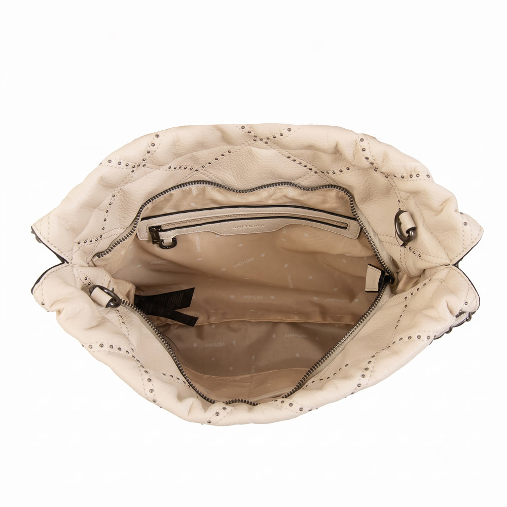 Cartera Dos Asas Arae Blanco Crudo