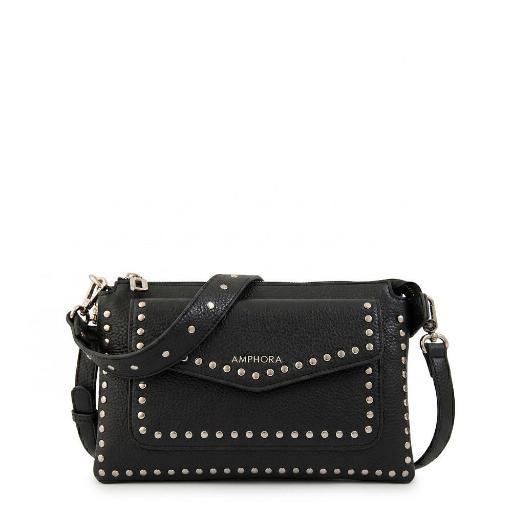 Crossbody Danu Granulado Negro