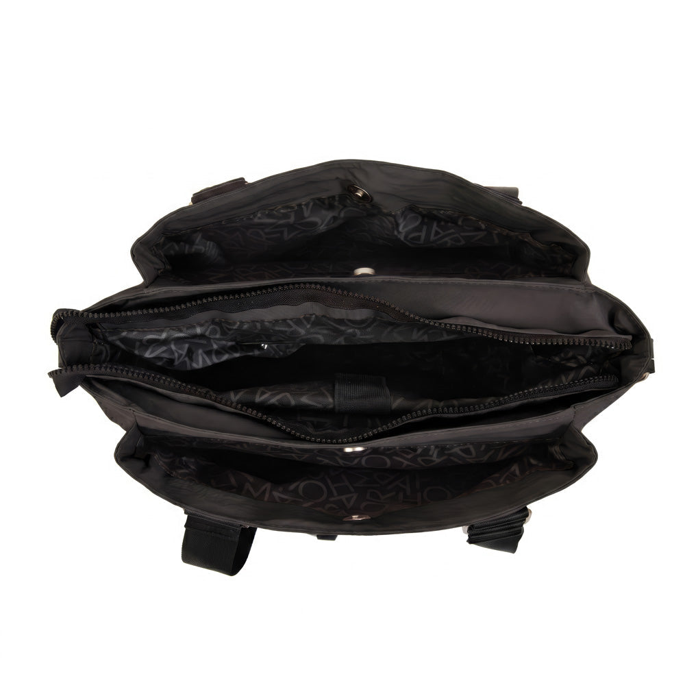 Cartera Dos Asas Portalaptop Vesna Nylon Negro
