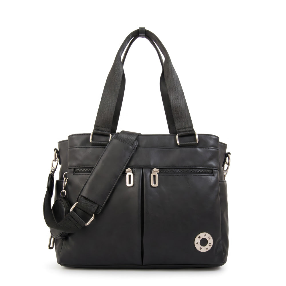 Cartera Dos Asas Portalaptop Vesna Negro
