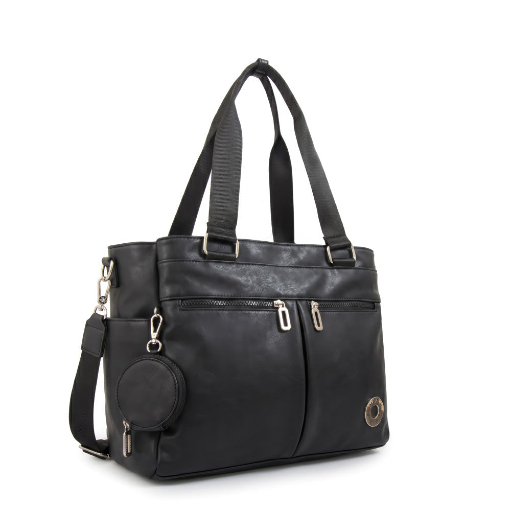 Cartera Dos Asas Portalaptop Vesna Negro
