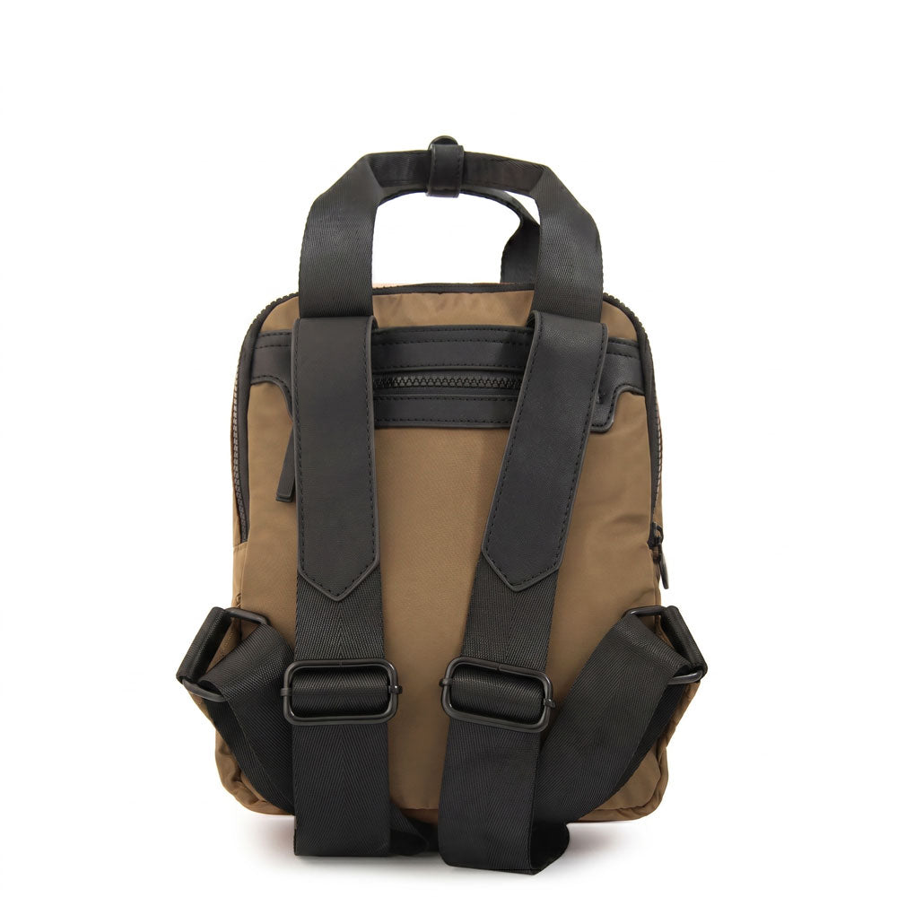 Mochila Abril Nylon Beige Oscuro
