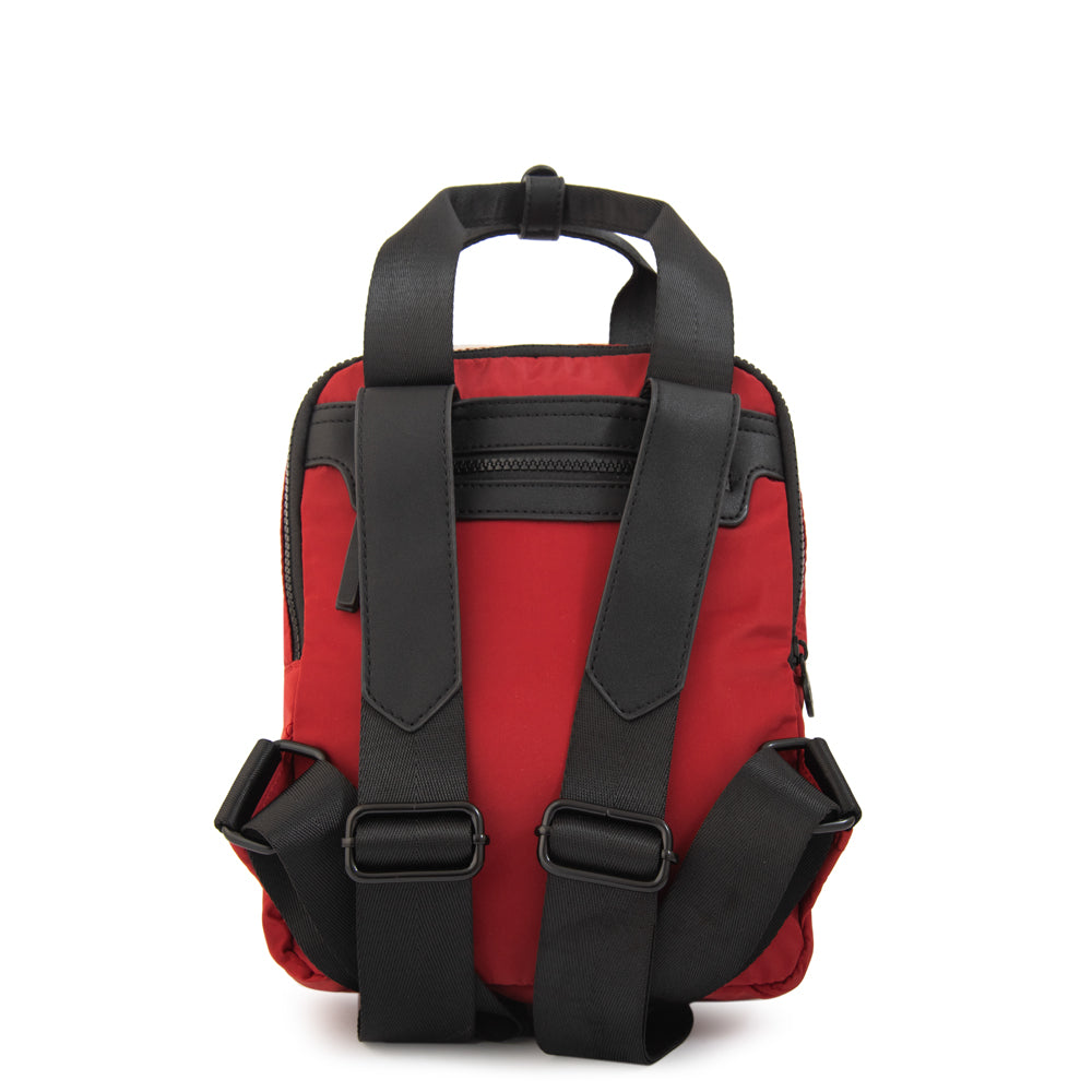 Mochila Abril Nylon Rojo Oscuro