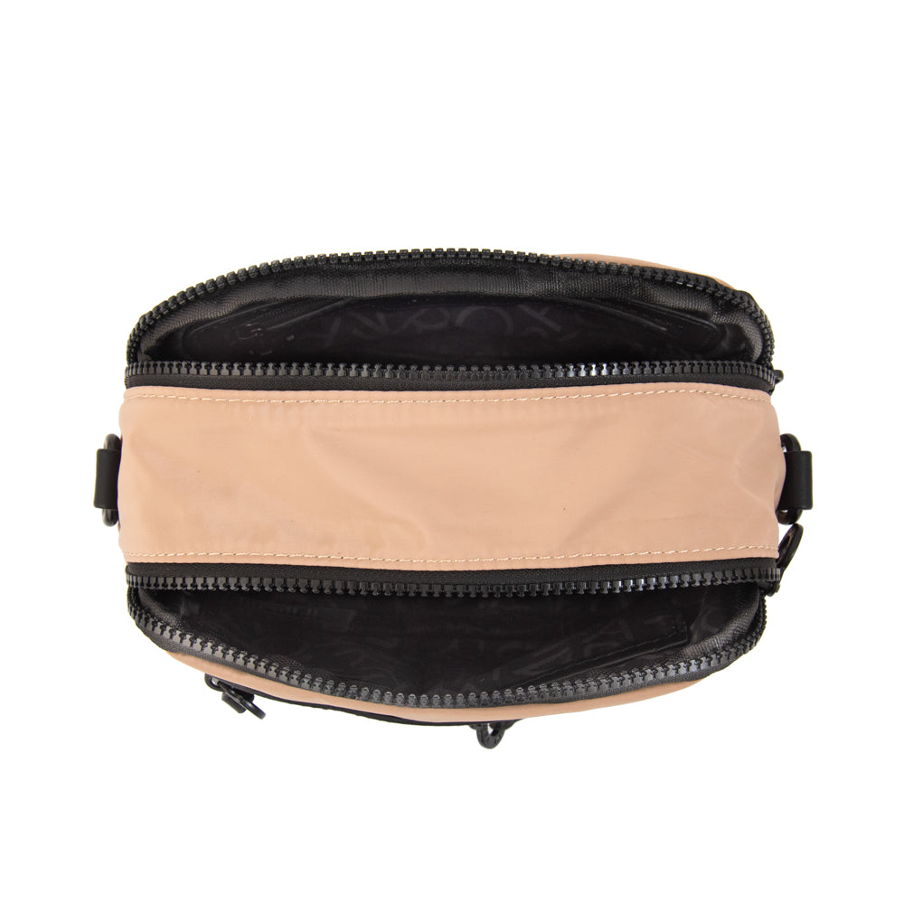 Crossbody Abril Nylon Beige Oscuro