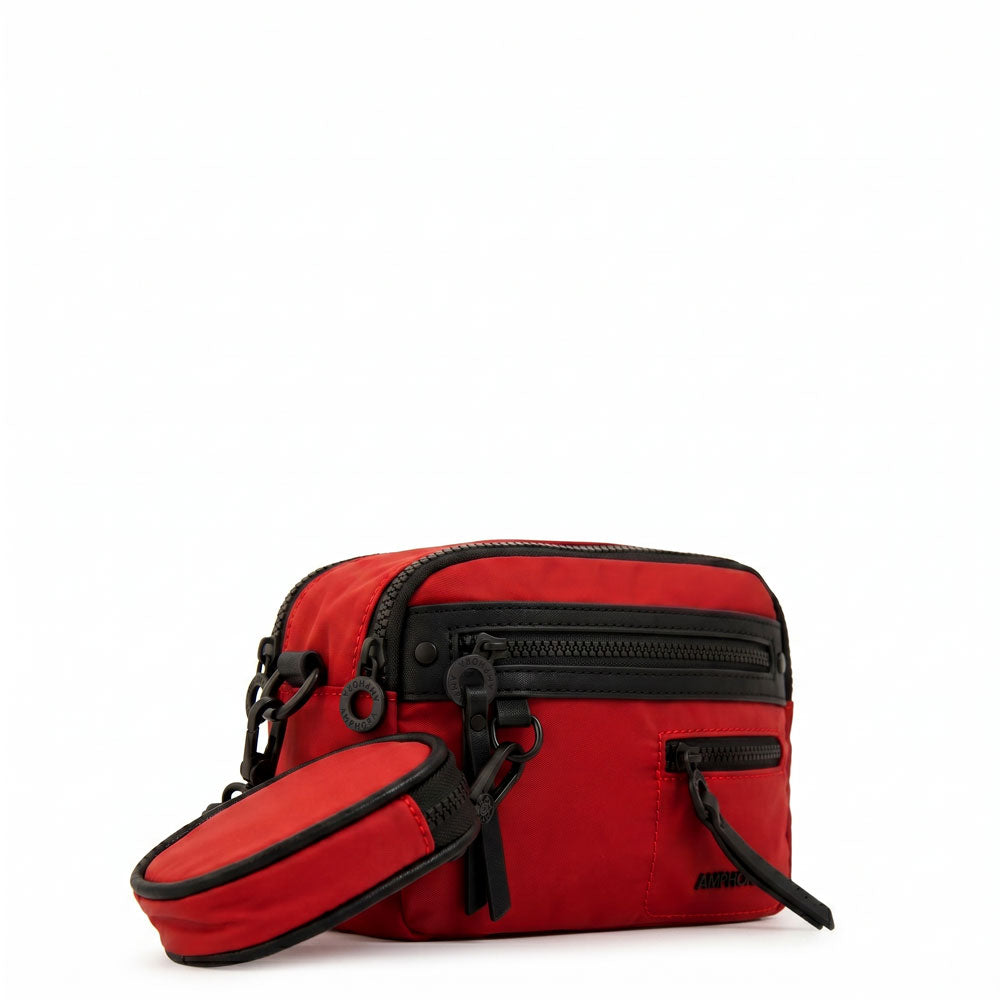 Crossbody Abril Nylon Rojo Oscuro