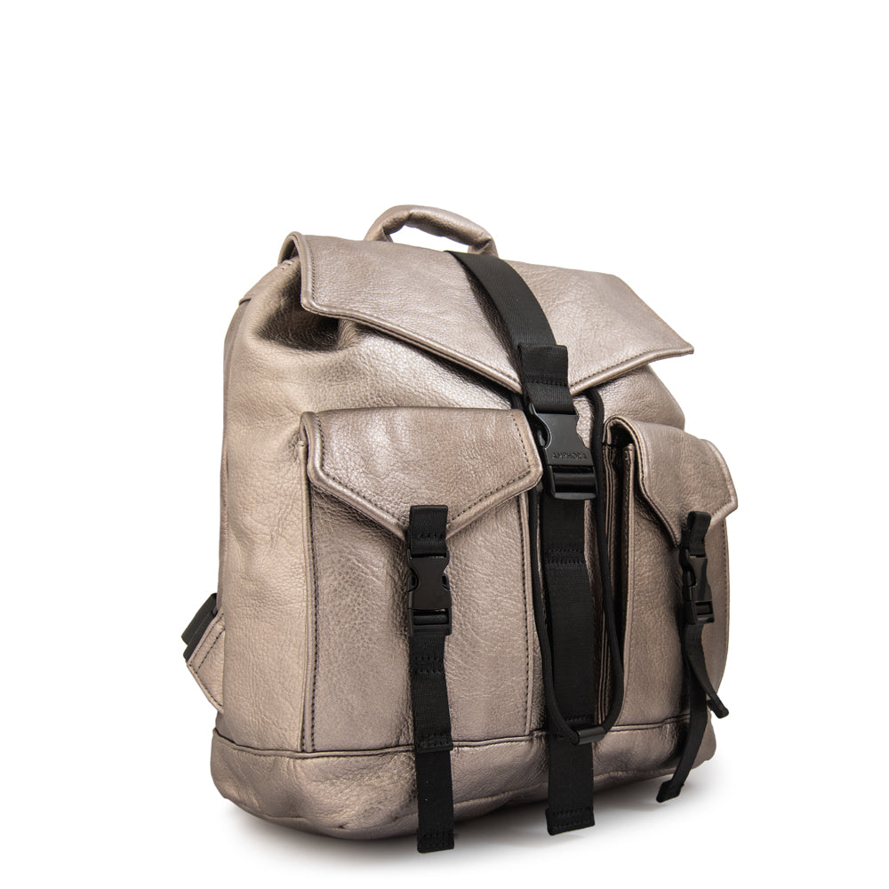 Mochila Suki Plateado Oscuro